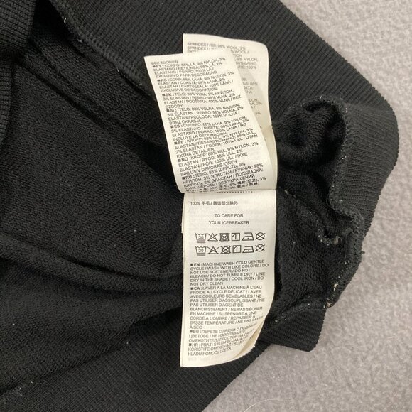 Icebreaker Hoodie Women's Size XS Black Crush Merino Wool Sweater Pullover - Picture 7 of 12